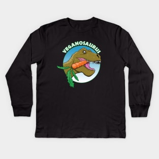 Vegan Dinosaur Kids Long Sleeve T-Shirt